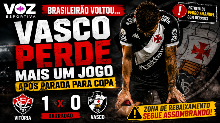 Vasco perde para o Vitória na volta do Brasileirão e aumenta pressão após pausa da Copa do Mundo