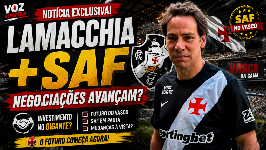 Marcos Lamacchia e a SAF do Vasco: empresário veste camisa cruz-maltina e aumenta expectativa por possível investimento